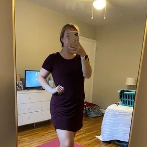 Plum tshirt dress